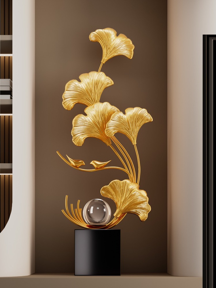 Resin Art Gift For Birthday - Home Decor Ginkgo Leaf Art Sculpture