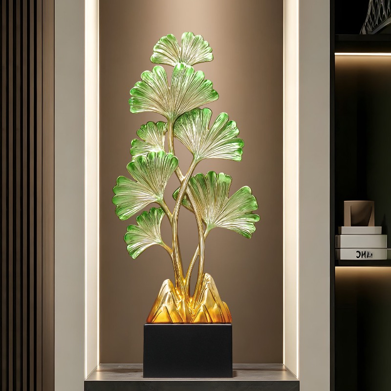Resin Art Gift For Birthday - Luxury Ginkgo Leaf Art Sculpture Ornament
