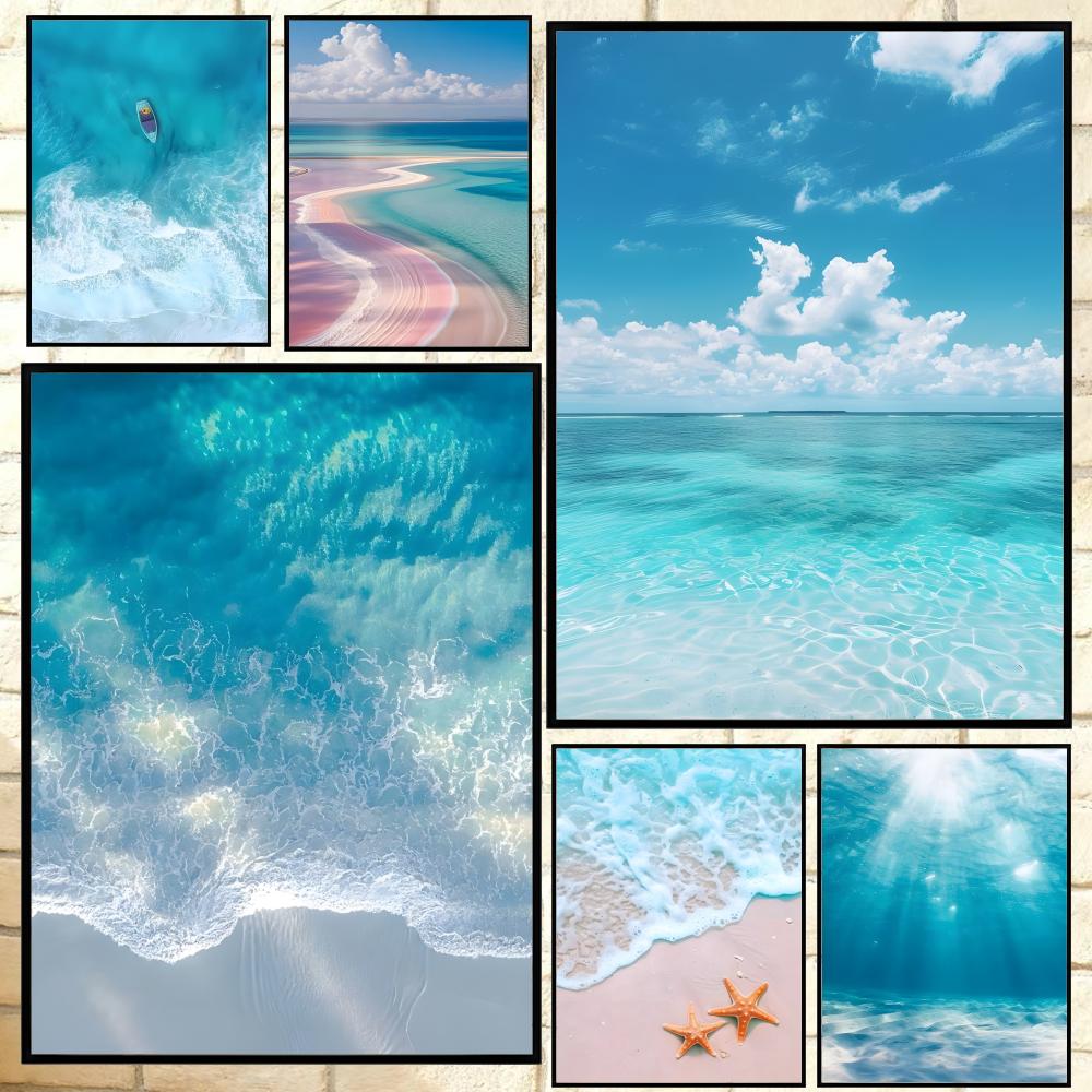 Resin Art Beach Theme - classic theme Beach Ocean Wave Poster