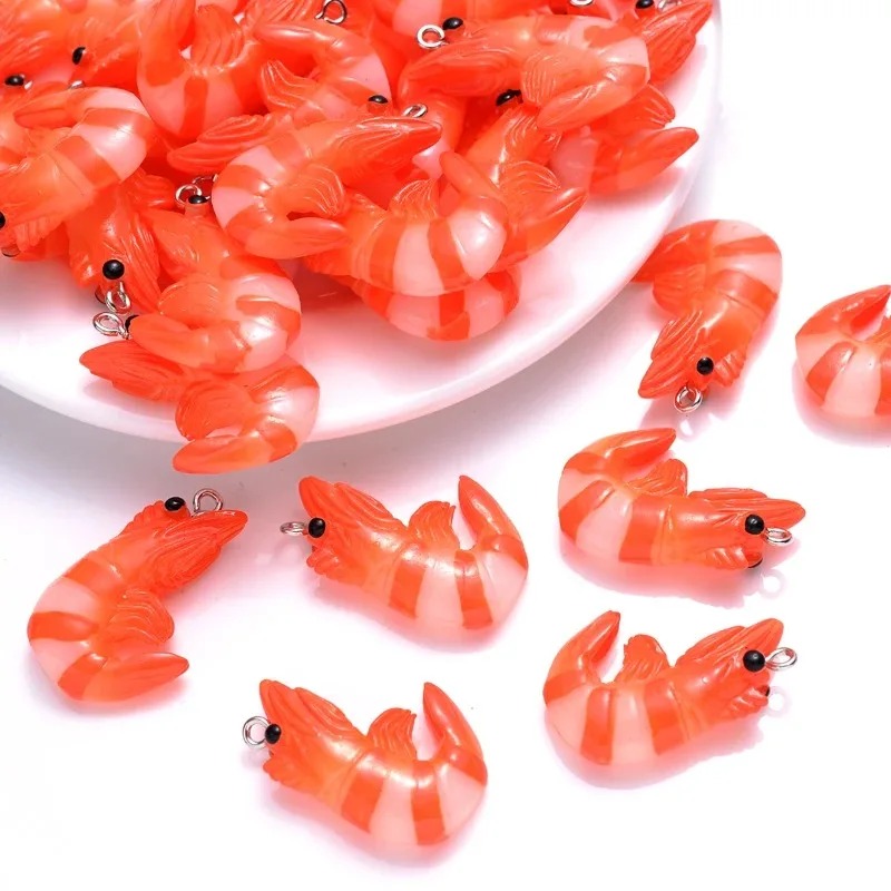 Resin Art Engagement - 10Pcs Acrylic Resin Cartoon Seafood Charms