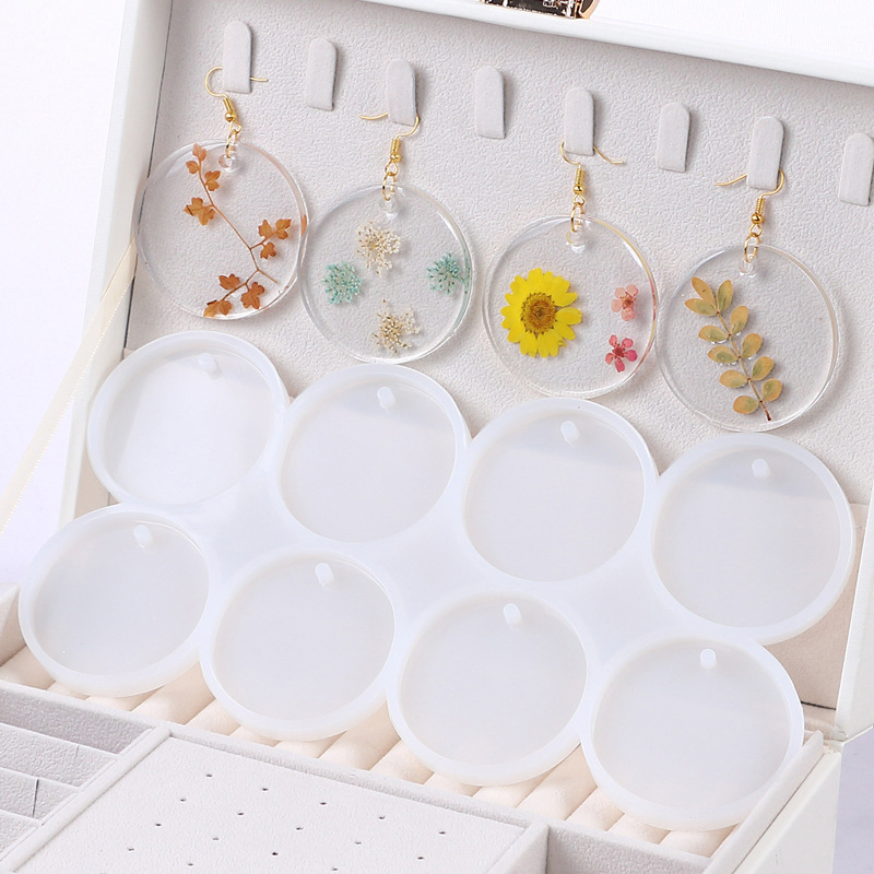 Resin Art Heat Gun - Hot 8/12pcs Round Oval Pendants Resin