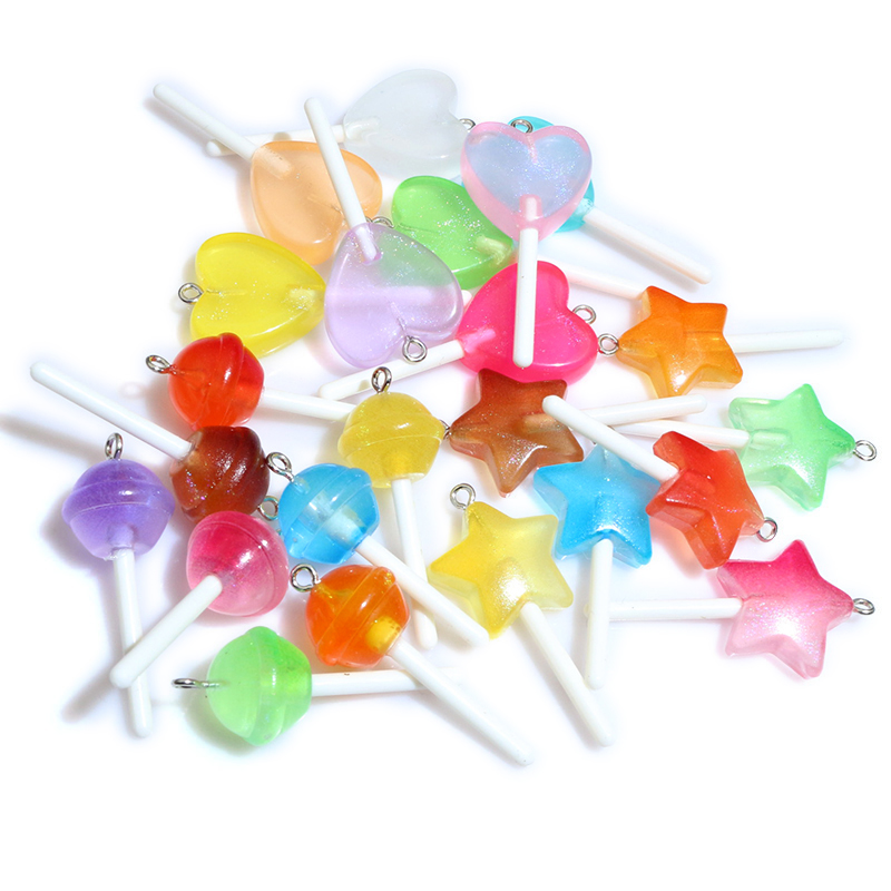 Resin Art Glitter - 10Pcs Nhựa Mặt Dây Chuyền Sáng