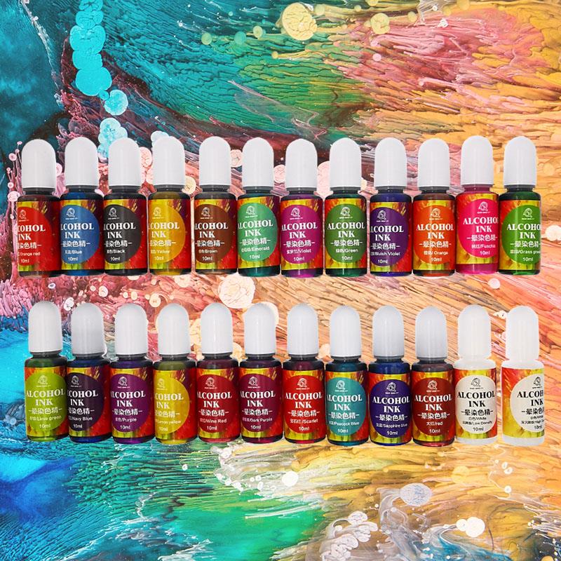 Resin Art Alcohol Ink - 24 Màu 10Ml Nghệ Thuật Mực