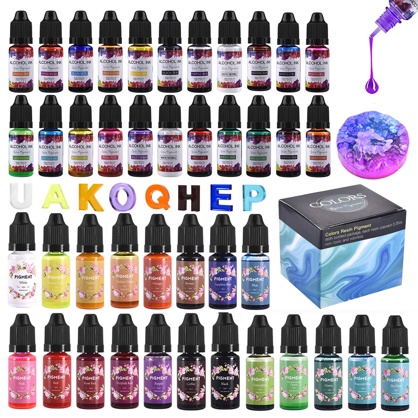 Resin Art Alcohol Ink - 1 Bộ Nhựa Sắc Tố Bộ