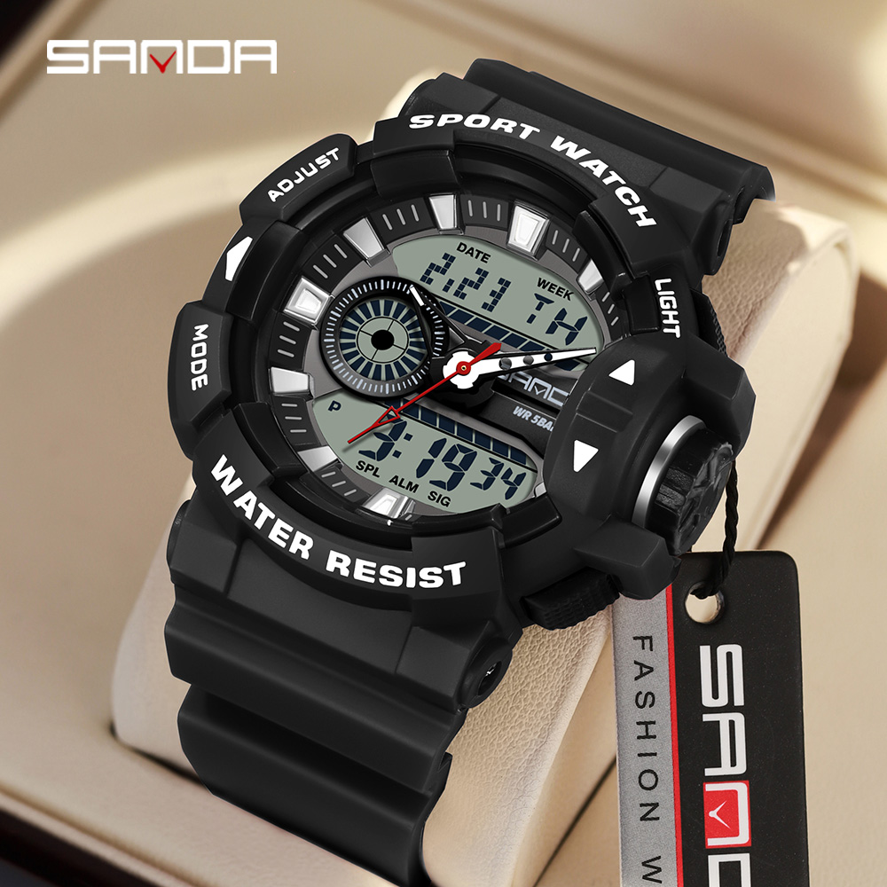 SANDA 3310 Fashion Men's Elect - đánh giá và giá Resin Art Underwater