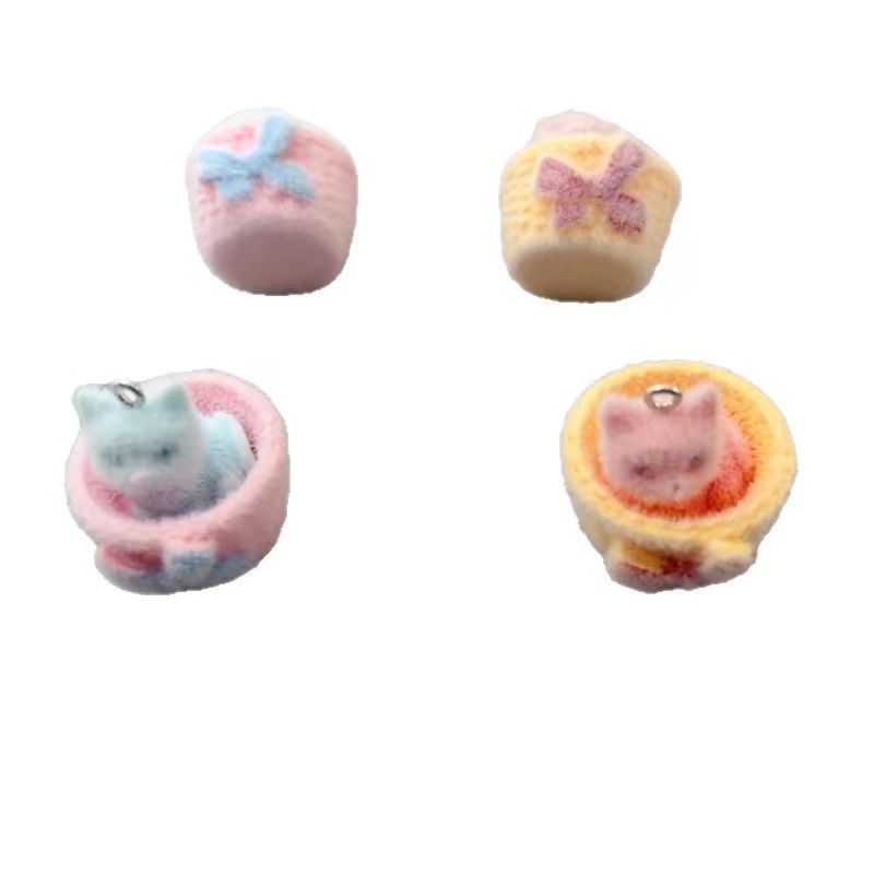 4pcs 3D plush resin cat pendan - đánh giá và giá Resin Art Engagement