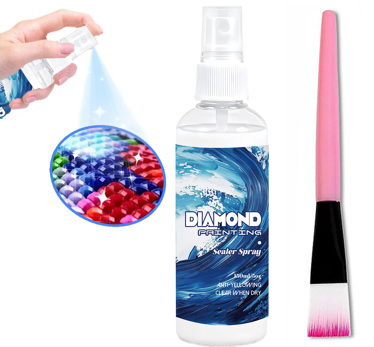 150ml Diamond Painting Sealant - đánh giá và giá Resin Art Painting