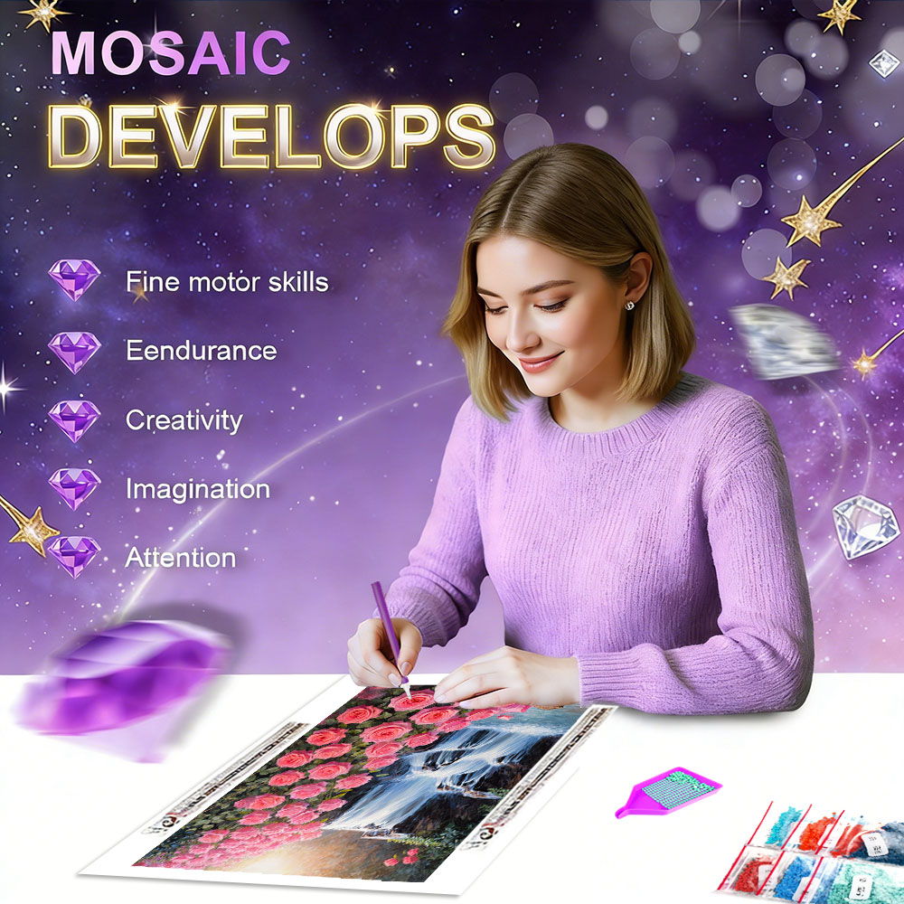 HUACAN Diamond Mosaic Kits Ros - đánh giá và giá Resin Art Of Rose