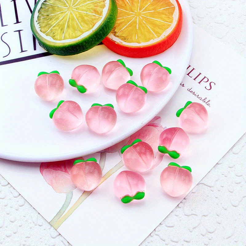 10Pcs New Transparent Peach Fl - đánh giá và giá Resin Art Engagement