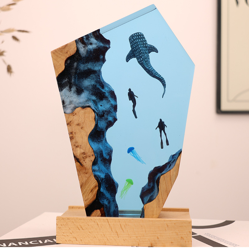 Resin Cave Whale Diver Desktop - đánh giá và giá Resin Art Gift For Anniversary