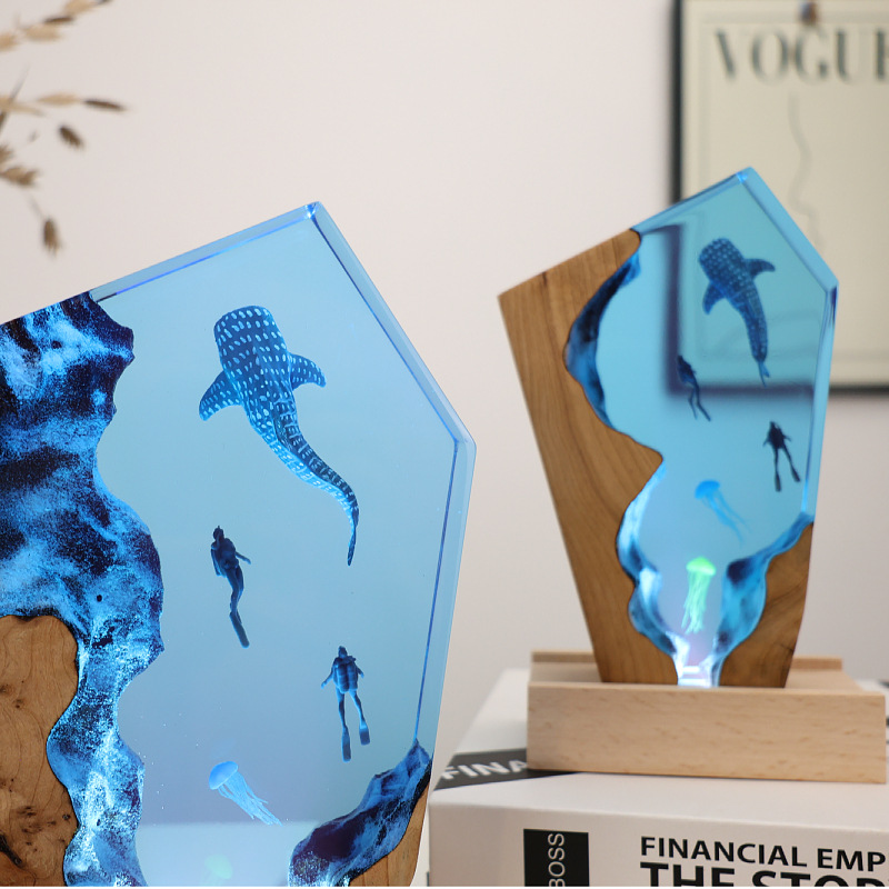 Resin Cave Whale Diver Desktop - đánh giá và giá Resin Art Gift For Anniversary