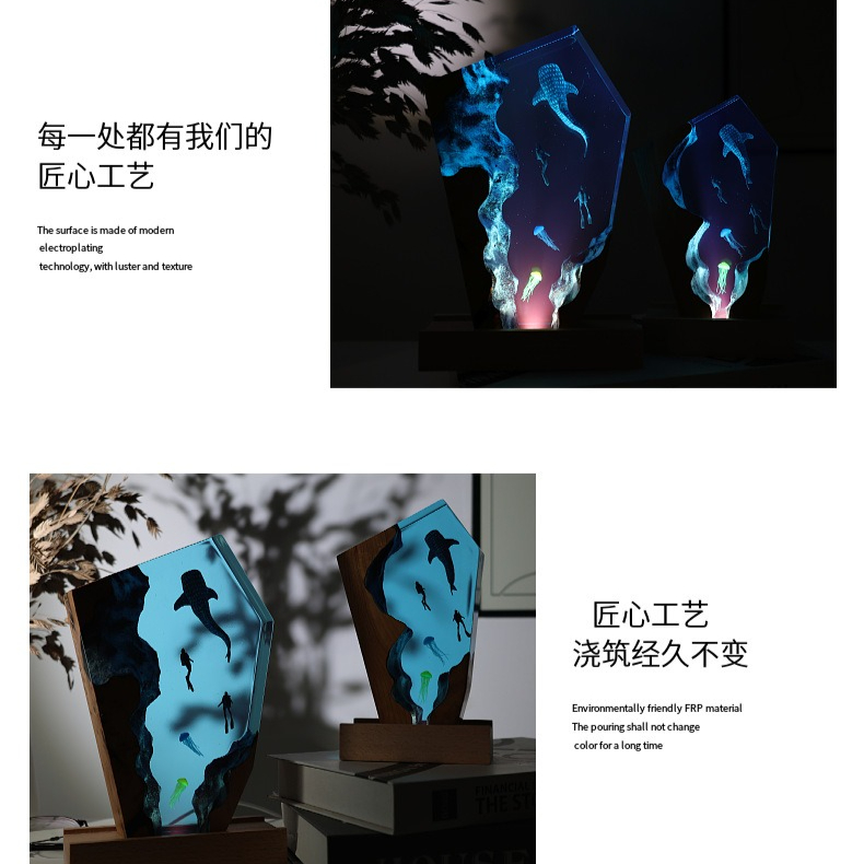 Resin Cave Whale Diver Desktop - đánh giá và giá Resin Art Gift For Anniversary