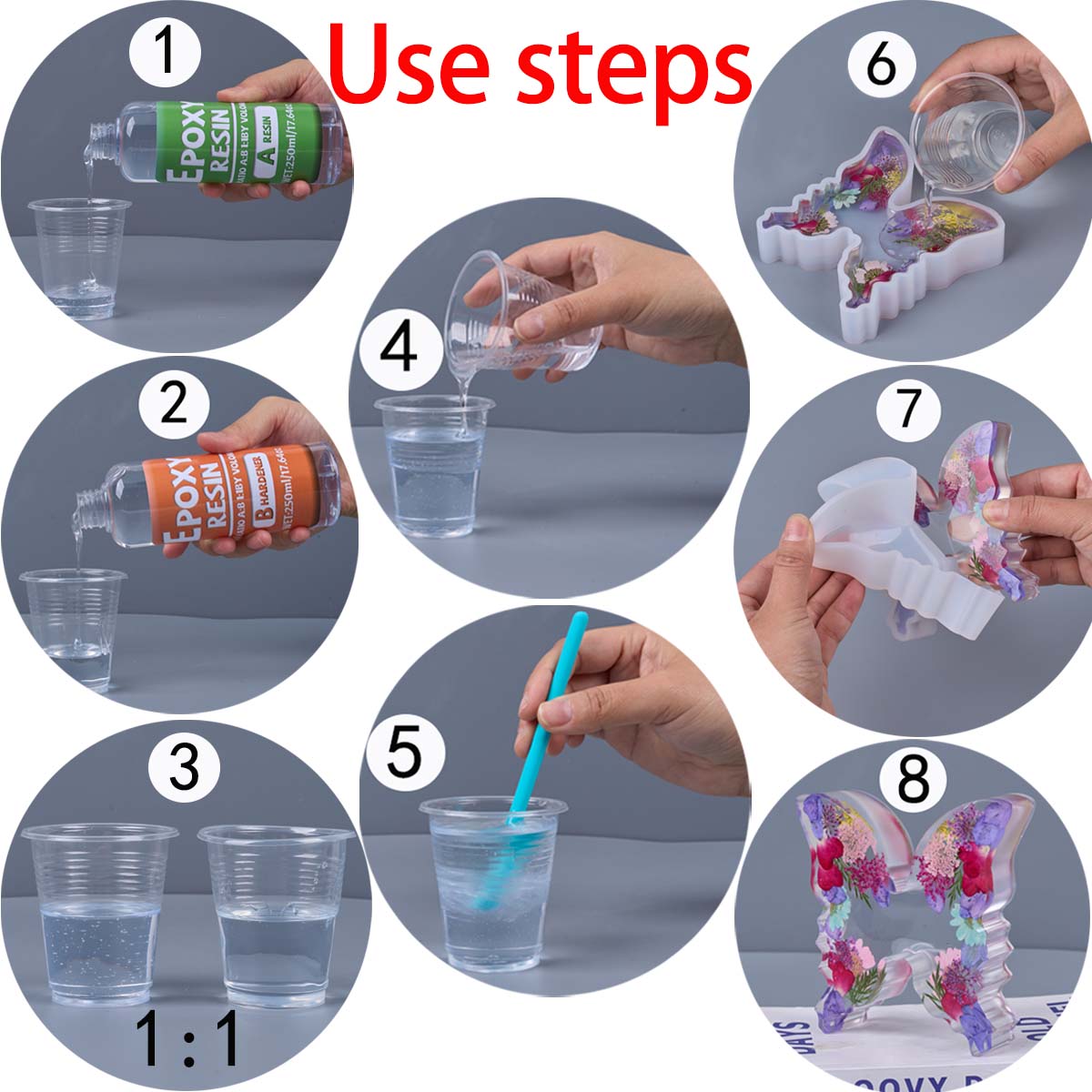 1:1 Ratio Epoxy Resin Kit Anti - đánh giá và giá Resin Art Ratio