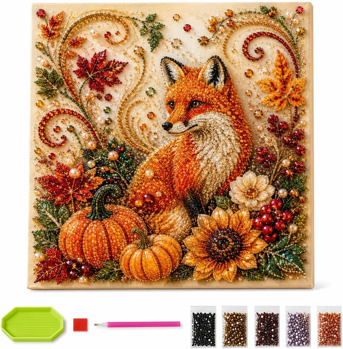 Autumn Diamond Pearl Painting  - đánh giá và giá Resin Art Of Flowers