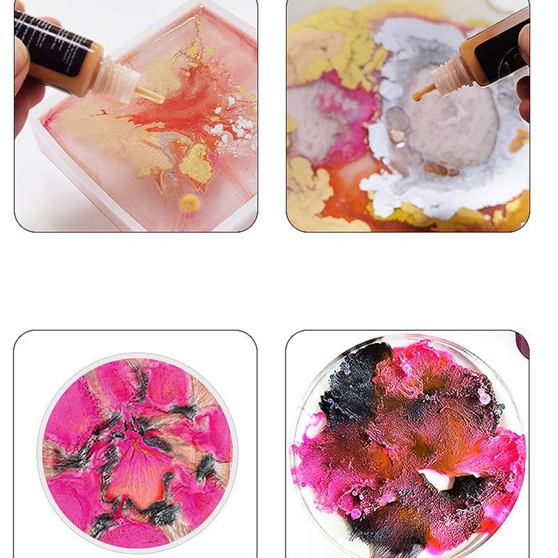1 Set Art Ink Alcohol Epoxy Re - đánh giá và giá Resin Art Alcohol Ink