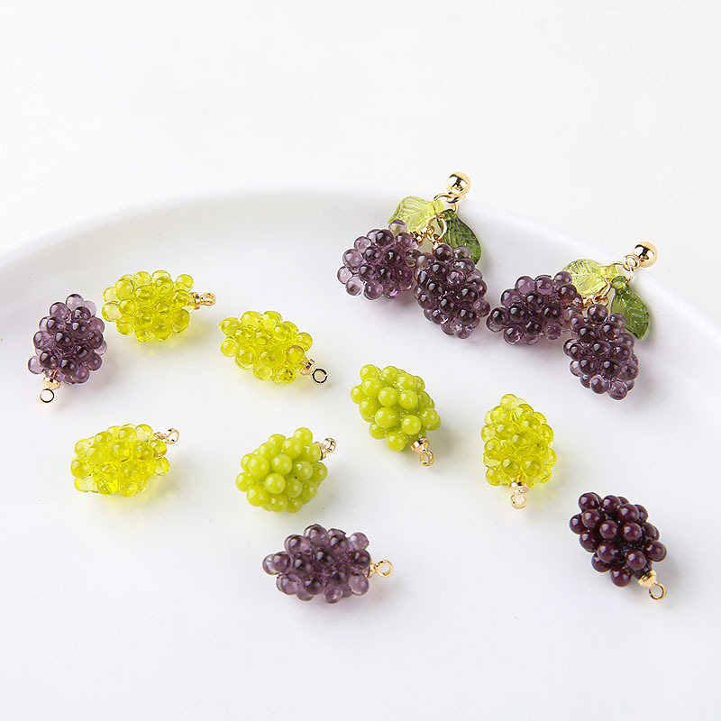 6pcs Cute Little Grapes Resin  - đánh giá và giá Resin Art Engagement