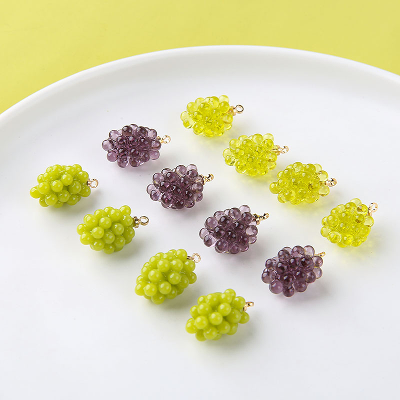 6pcs Cute Little Grapes Resin  - đánh giá và giá Resin Art Engagement
