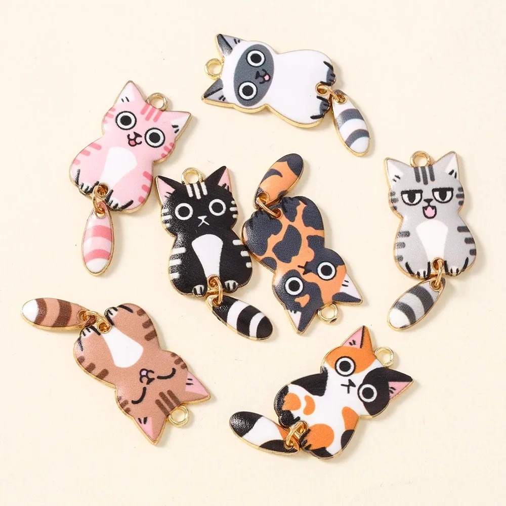 10Pcs 16×39mm Cute Cartoon Cat - đánh giá và giá Resin Art Engagement