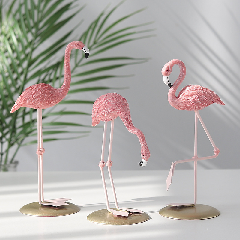 3PCS Pink Flamingo Figurines T - đánh giá và giá Resin Art Gift For Wedding