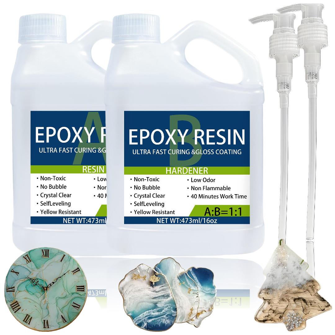 Epoxy Resin Kit 32OZ，Strong, B - đánh giá và giá Resin Art Ratio