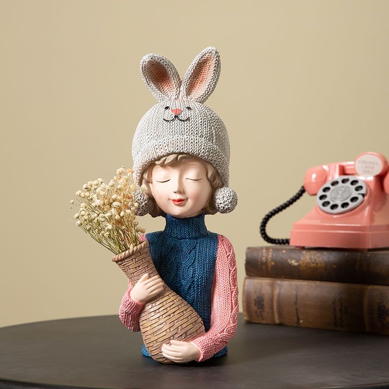 Modern Girl Vase Bag Vase Room - đánh giá và giá Resin Art Gift For Birthday