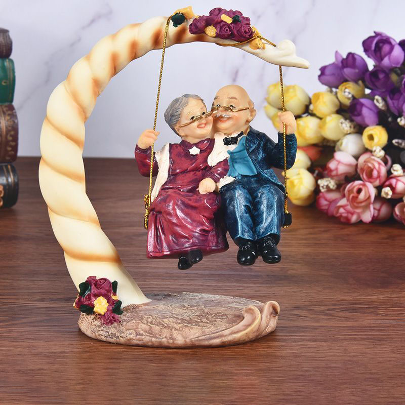 Chinese Swing Old Couples Resi - đánh giá và giá Resin Art Gift For Anniversary