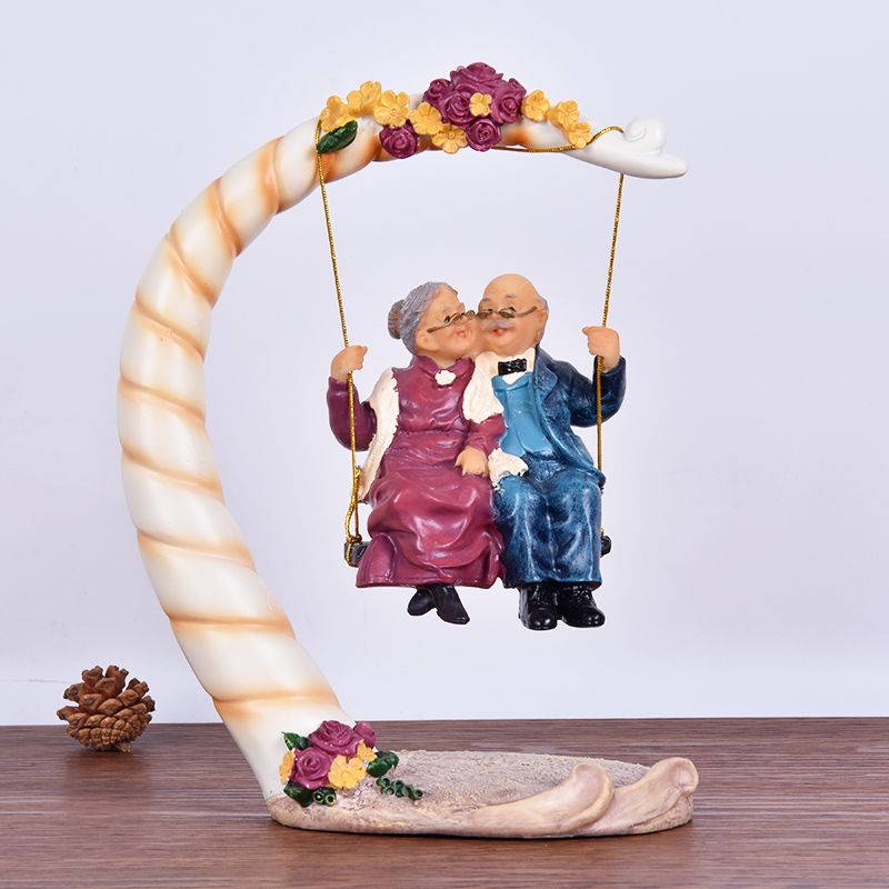 Chinese Swing Old Couples Resi - đánh giá và giá Resin Art Gift For Anniversary