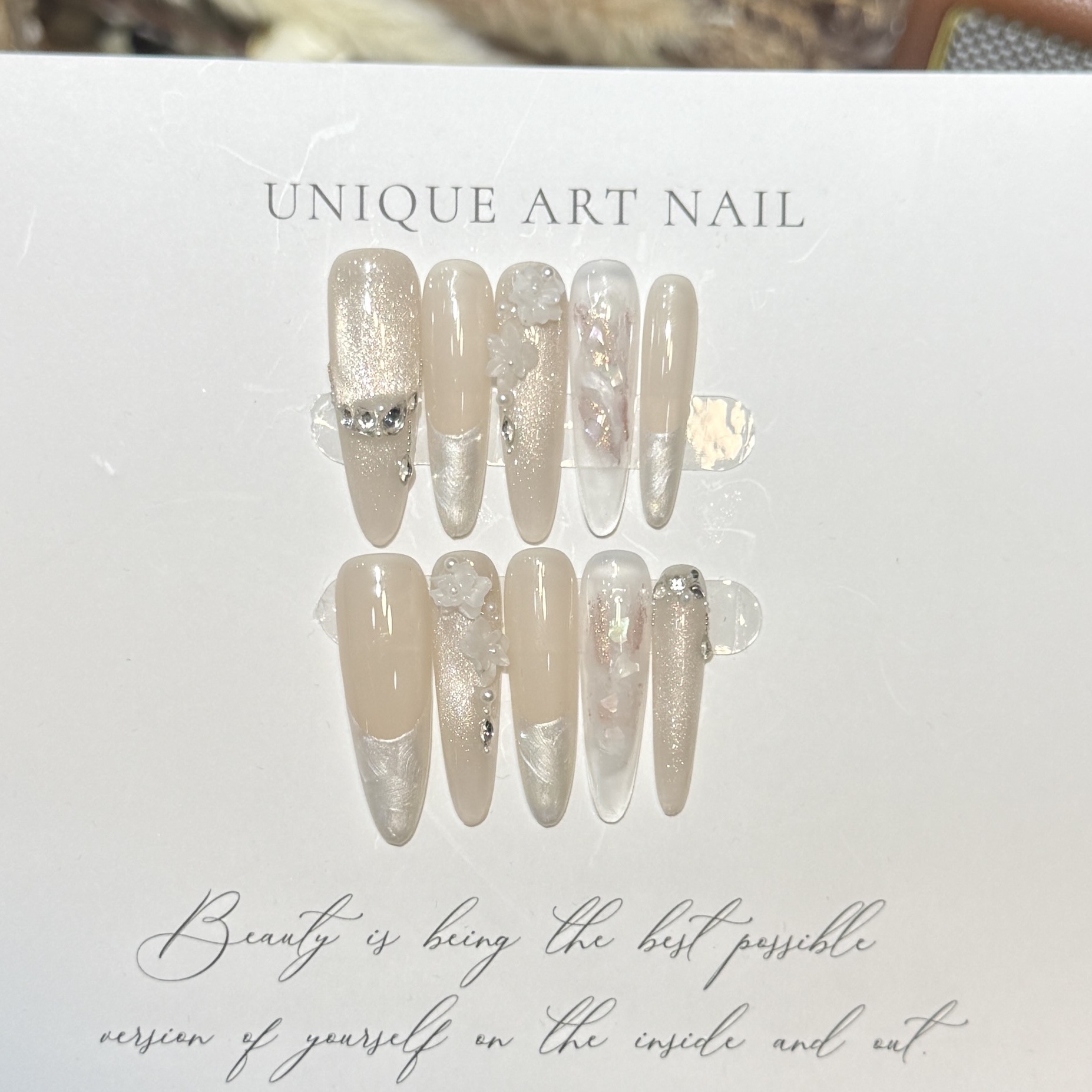 Press On Nails 10PCS Purple Fa - đánh giá và giá Resin Art Glitter