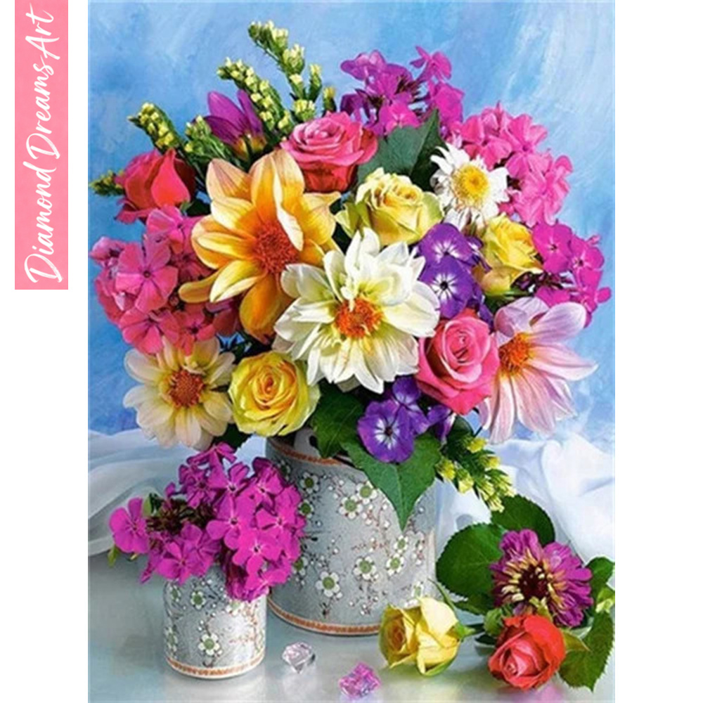 Full Diamond Mosaic Flower 5D  - đánh giá và giá Resin Art Of Flowers