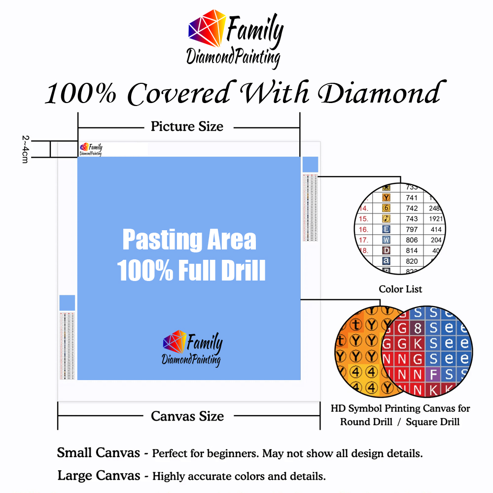 Diamond Painting Family Colorf - đánh giá và giá Resin Art Painting