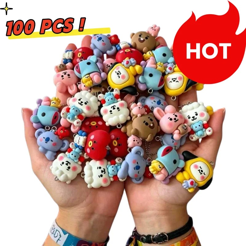 7pcs BT21 Resin Cartoon Charm  - đánh giá và giá Resin Art Engagement