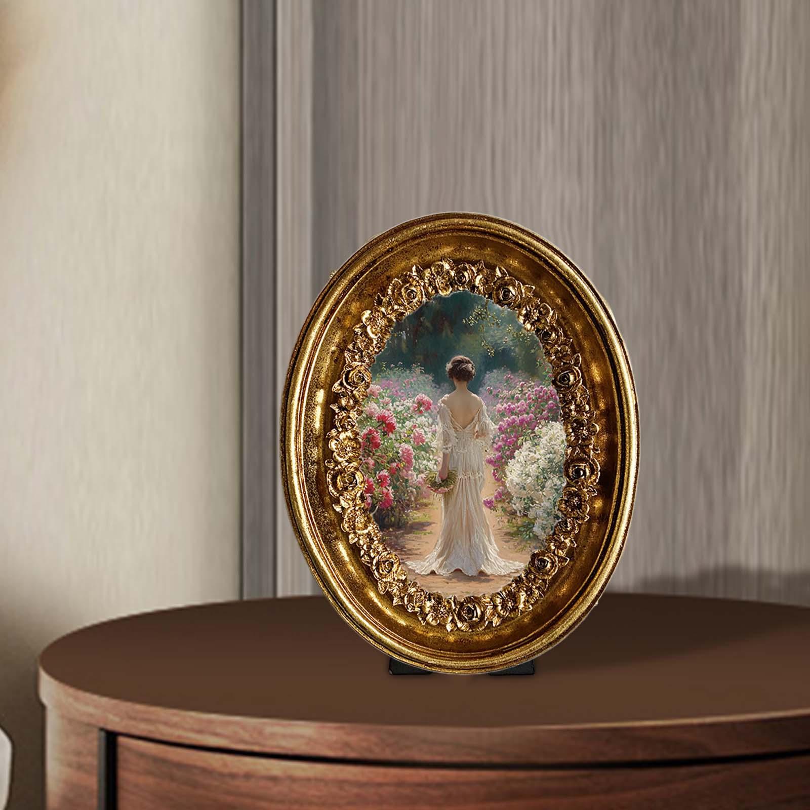 Vintage Oval Photo Frame 5.8x7 - đánh giá và giá Resin Art Gallery