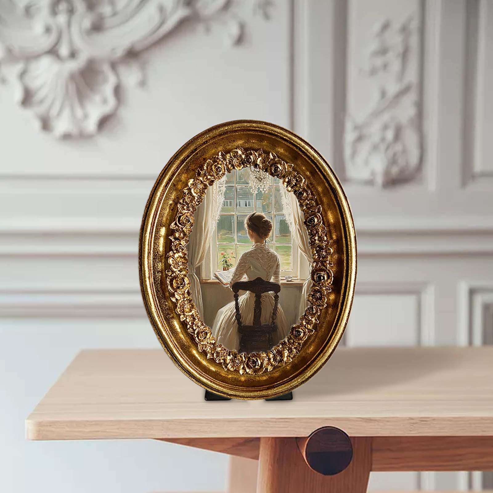 Vintage Oval Photo Frame 5.8x7 - đánh giá và giá Resin Art Gallery