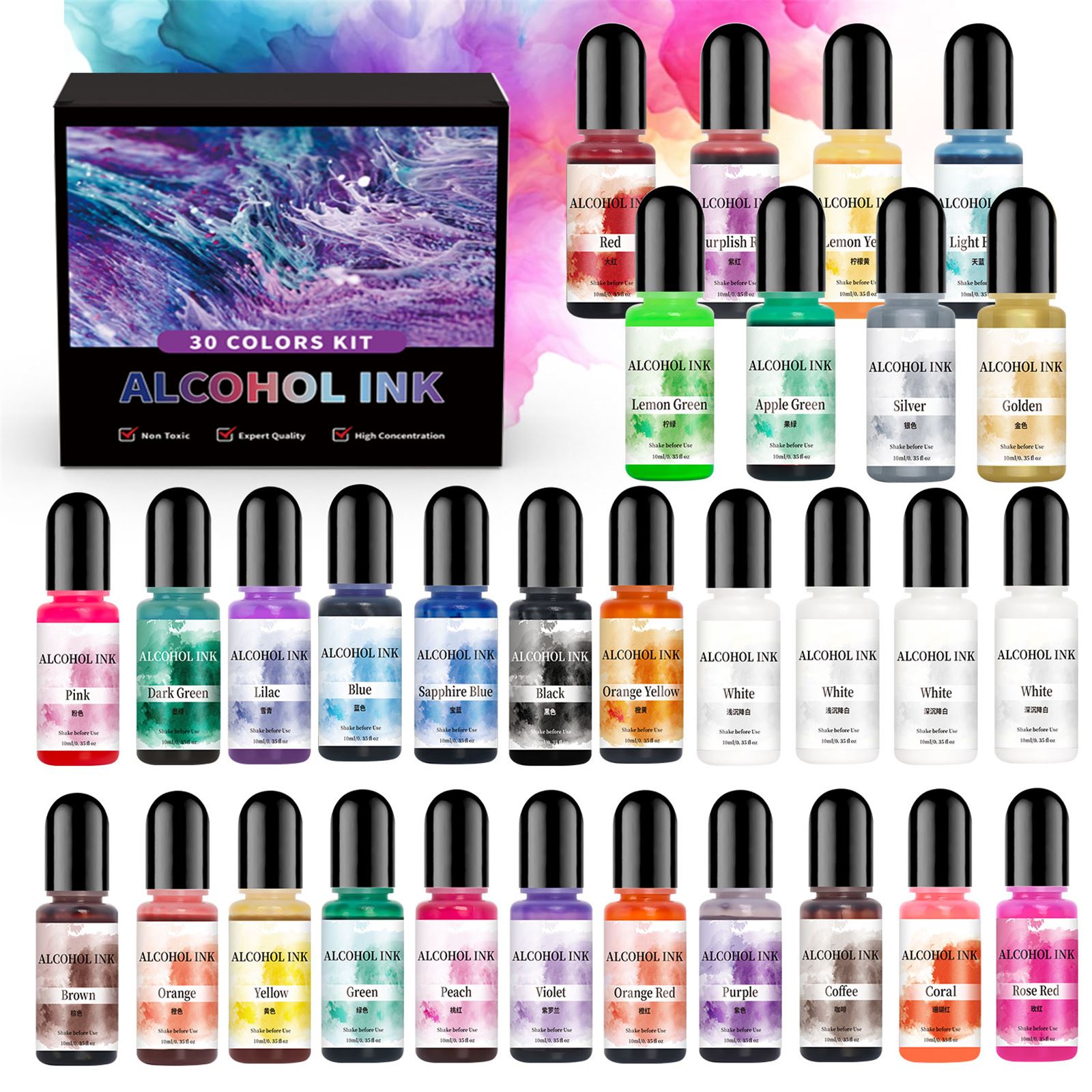 10ml Art Ink Alcohol Resin Pig - đánh giá và giá Resin Art Alcohol Ink