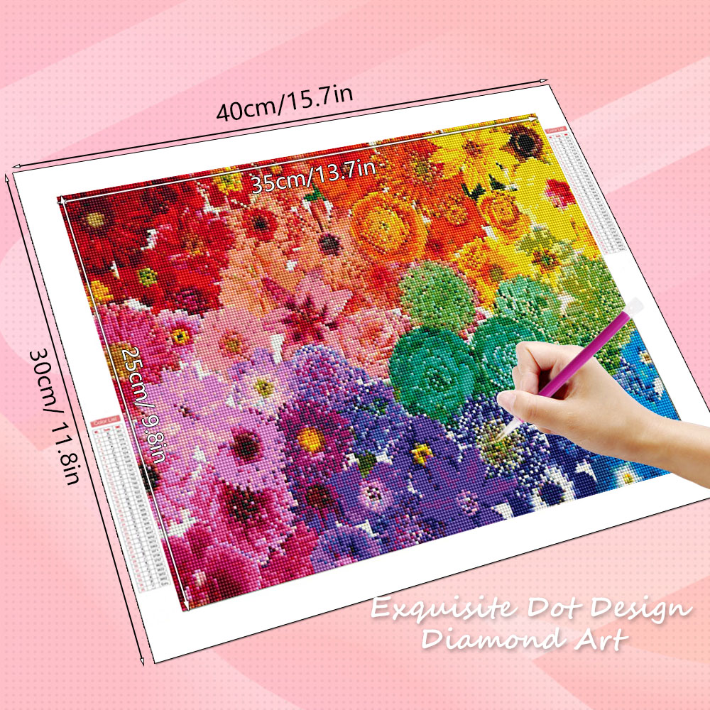 HUACAN Diamond Art Kits Flower - đánh giá và giá Resin Art Of Rose