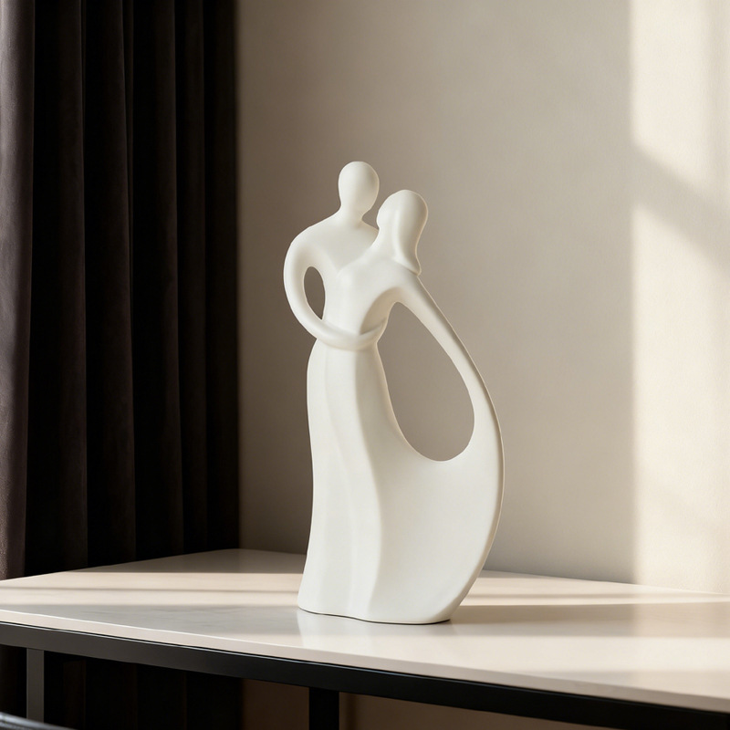Nordic Ceramic Couple Hugging  - đánh giá và giá Resin Art Gift For Wedding