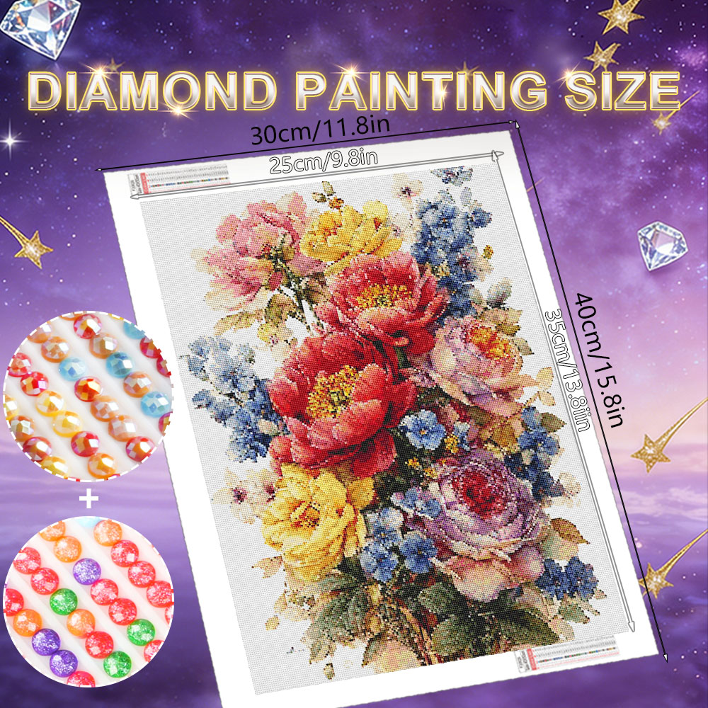 HUACAN Diamond Painting Kit Fl - đánh giá và giá Resin Art Of Rose