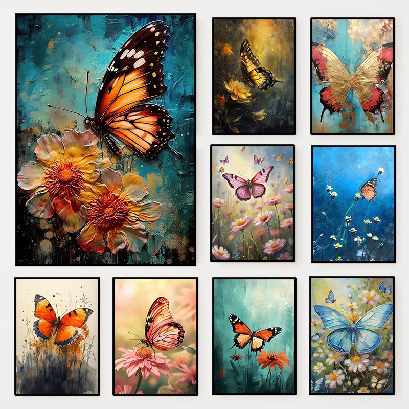 Floral Butterfly Poster Colorf - đánh giá và giá Resin Art Of Flowers