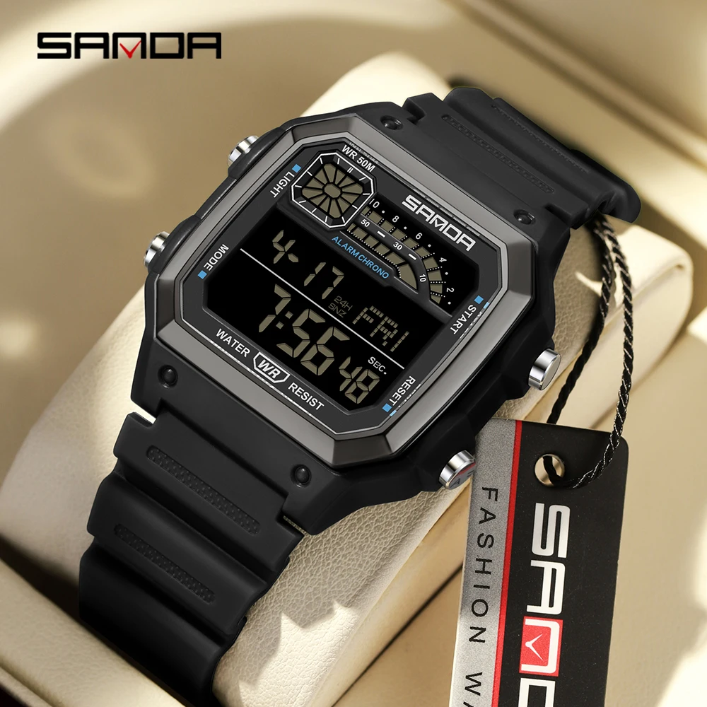 SANDA 6196 Electronic Watch Mu - đánh giá và giá Resin Art Underwater