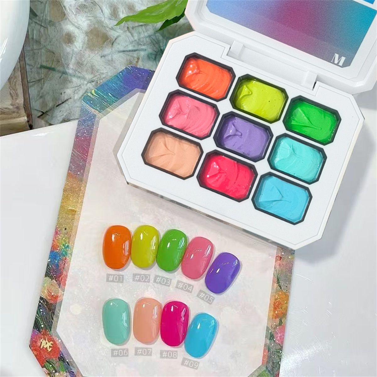 1pc 9-color Solid Nail Polish  - đánh giá và giá Resin Art Gel
