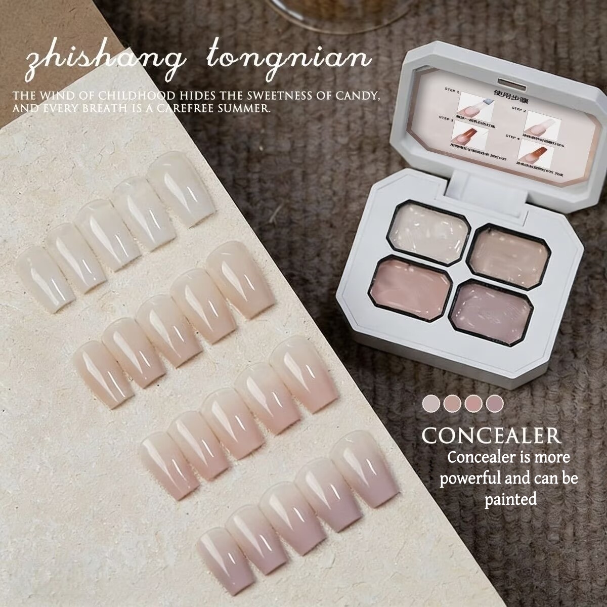 4 Colors Gradient pink ，nude P - đánh giá và giá Resin Art Gel
