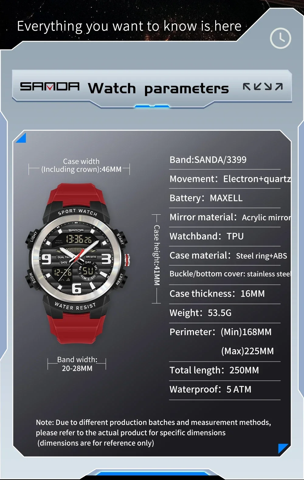 SANDA Multifunction Men Watch  - đánh giá và giá Resin Art Underwater