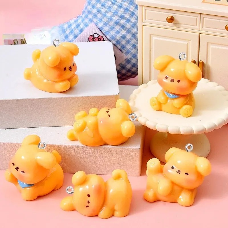 10Pcs Cute Cartoon Dog Acrylic - đánh giá và giá Resin Art Engagement