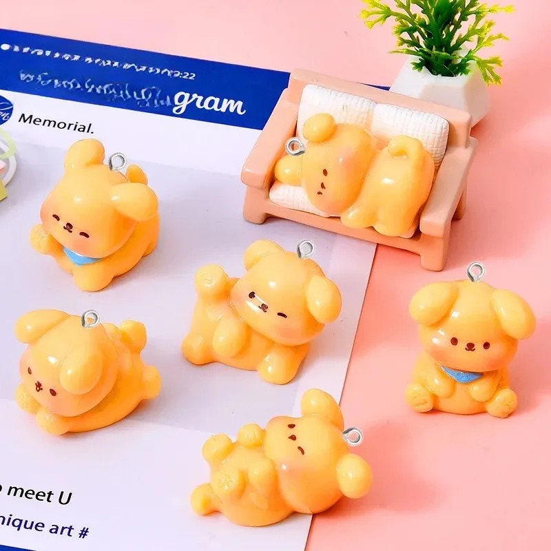 10Pcs Cute Cartoon Dog Acrylic - đánh giá và giá Resin Art Engagement