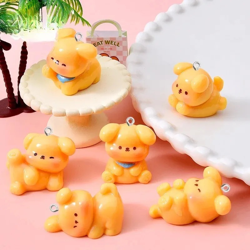 10Pcs Cute Cartoon Dog Acrylic - đánh giá và giá Resin Art Engagement