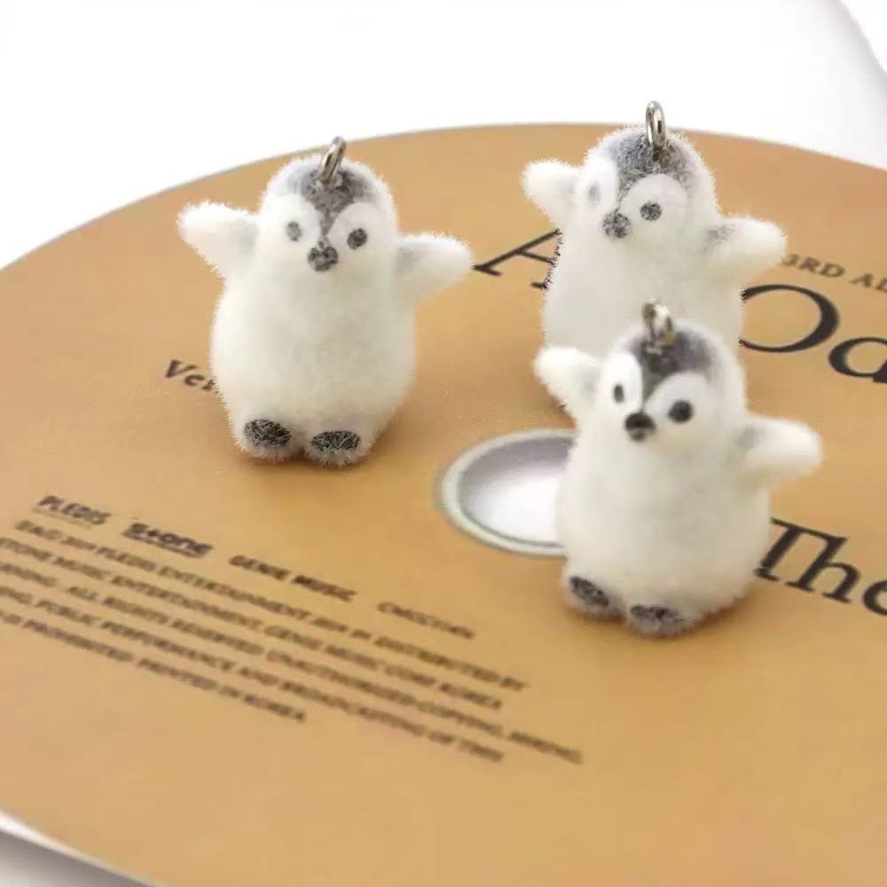 5pcs Flocking Small Penguin Re - đánh giá và giá Resin Art Engagement