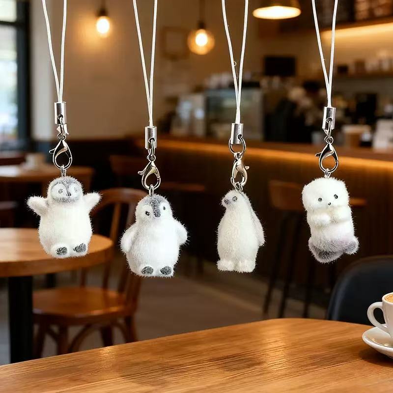 5pcs Flocking Small Penguin Re - đánh giá và giá Resin Art Engagement