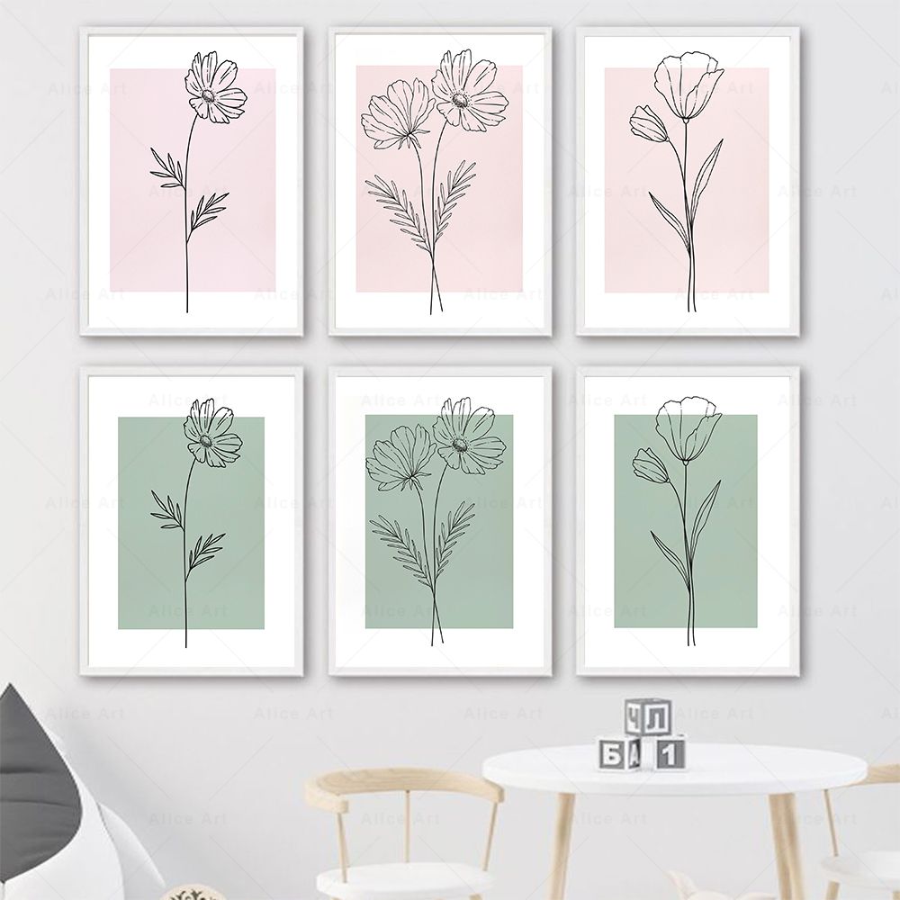 Botanical Line Art Flowers Pin - đánh giá và giá Resin Art Of Flowers